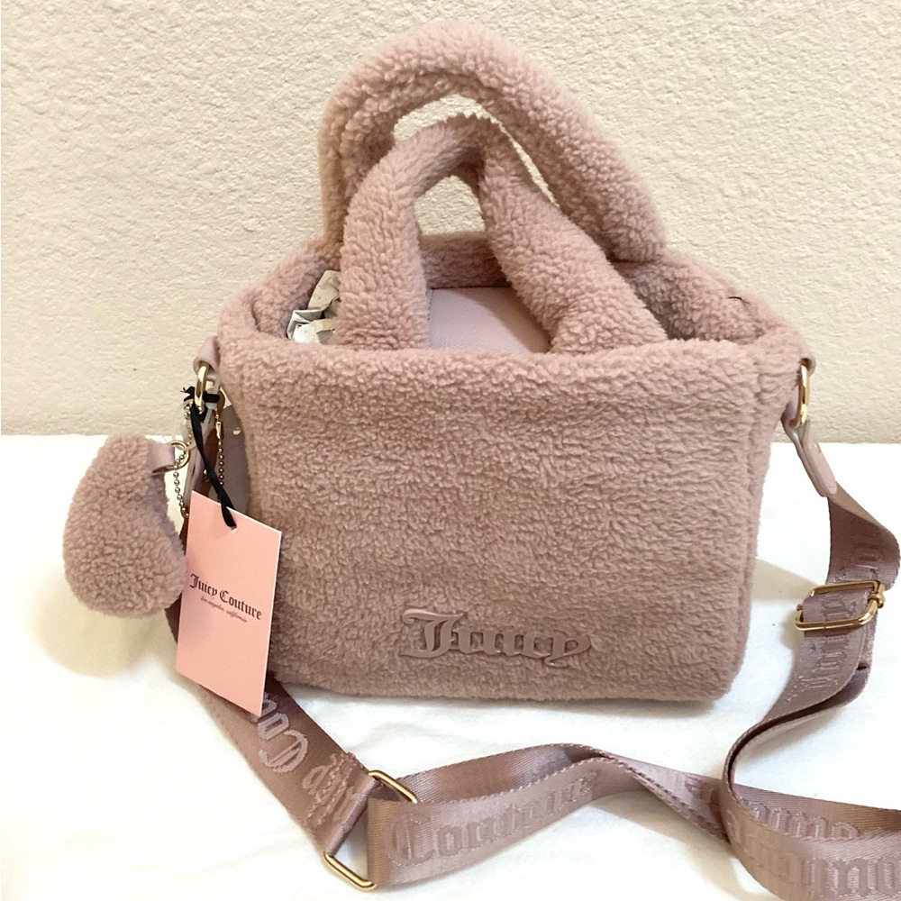 NEW Juicy Couture Dusty Blush 2 Silver Lining Mini Tote